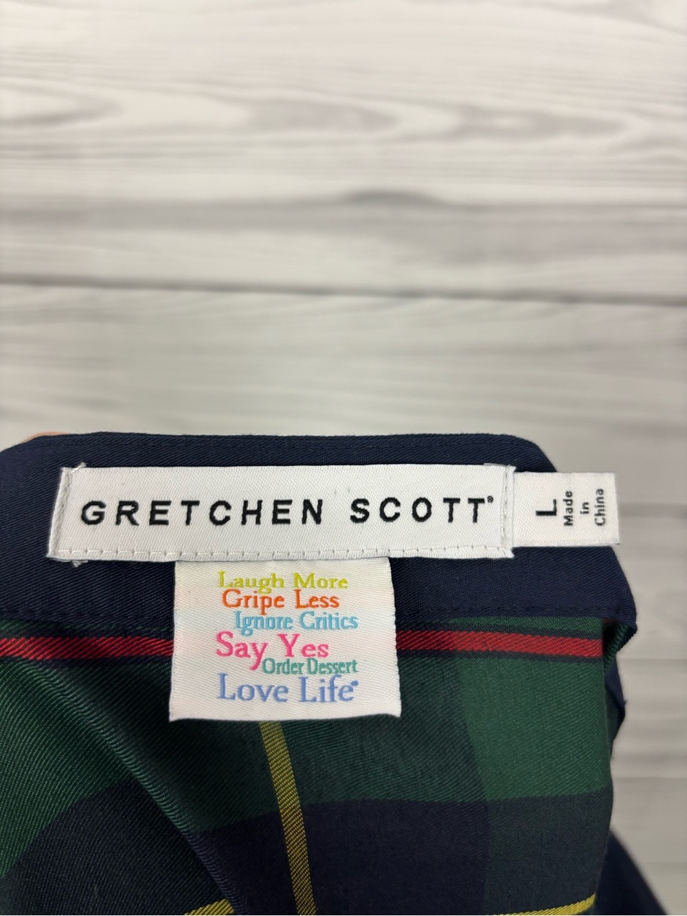Gretchen Scott Tartan Plaid Tiered Skirt Size Large - Picture 5 of 6